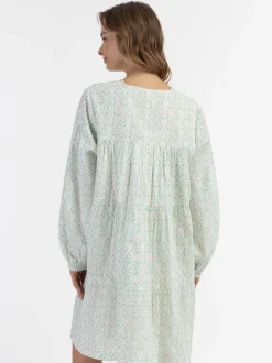 IZIA Damen Midikleid mit Allover-Print in türkis