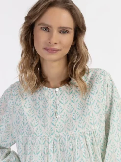 IZIA Damen Midikleid mit Allover-Print in türkis