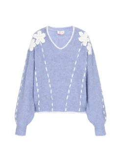 IZIA Damen Pullover in blau