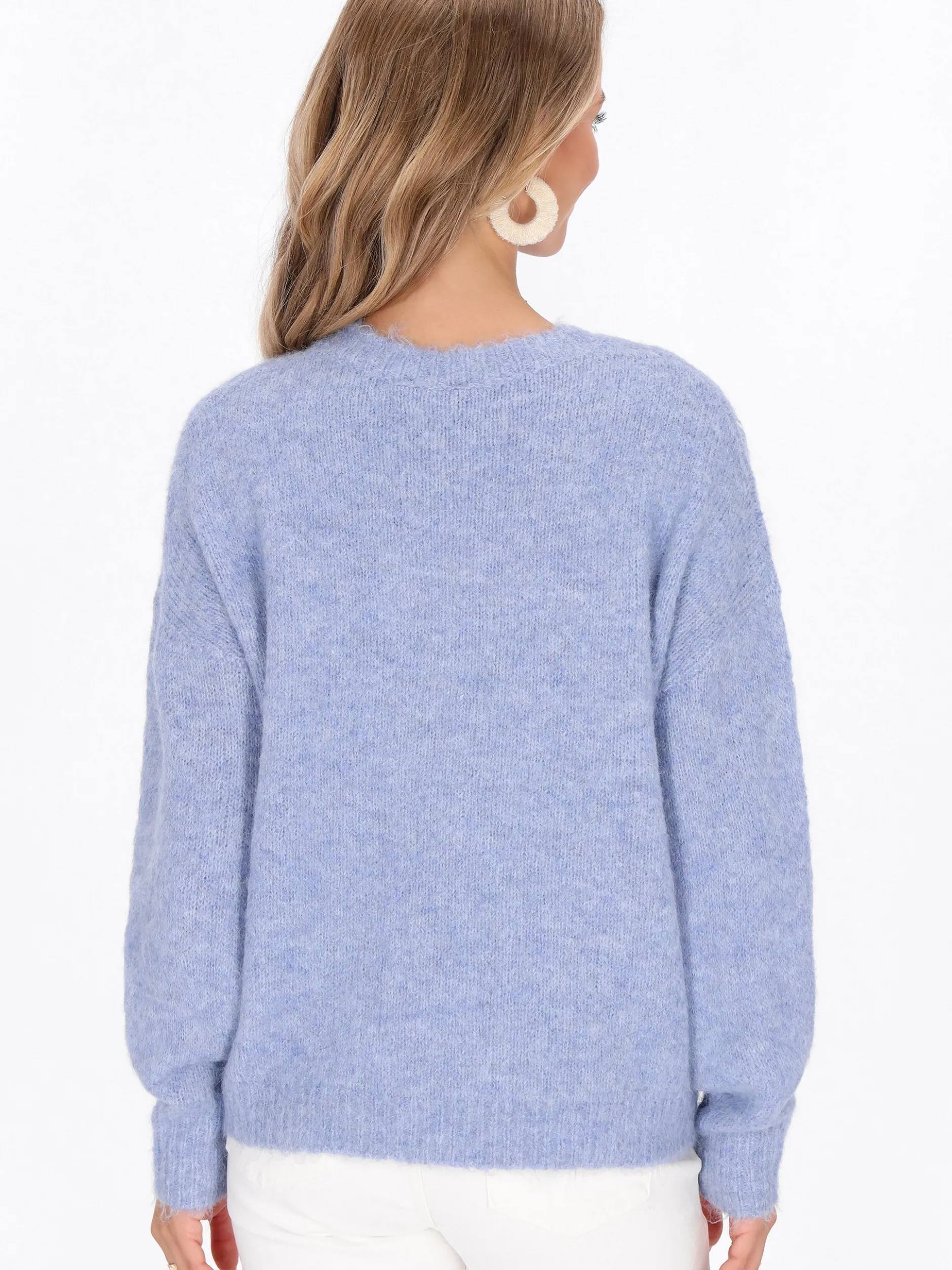 IZIA Damen Pullover in blau