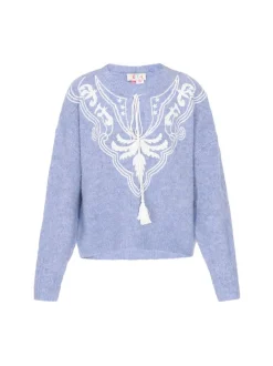 IZIA Damen Pullover in blau