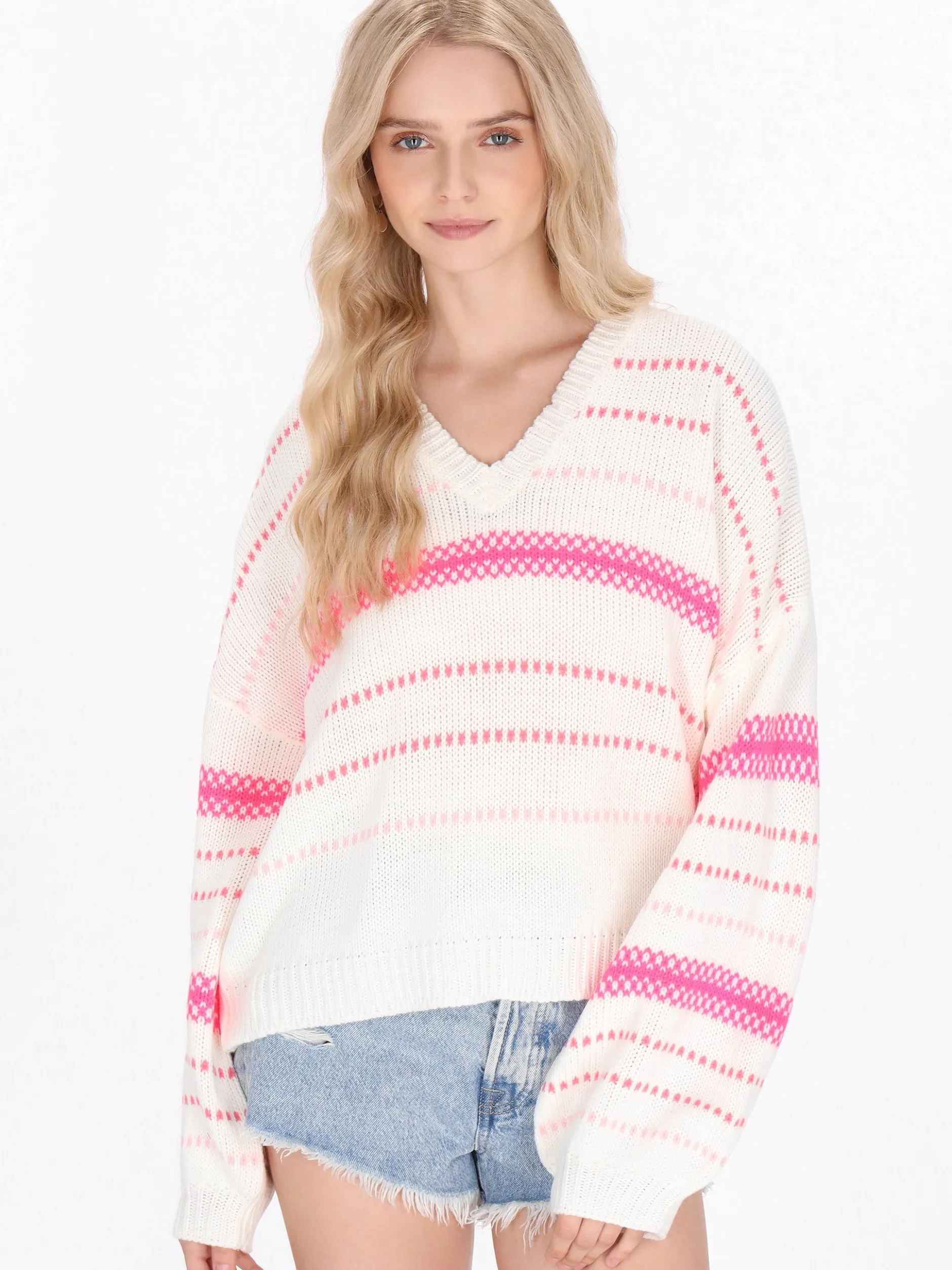 IZIA Damen Pullover in ecru