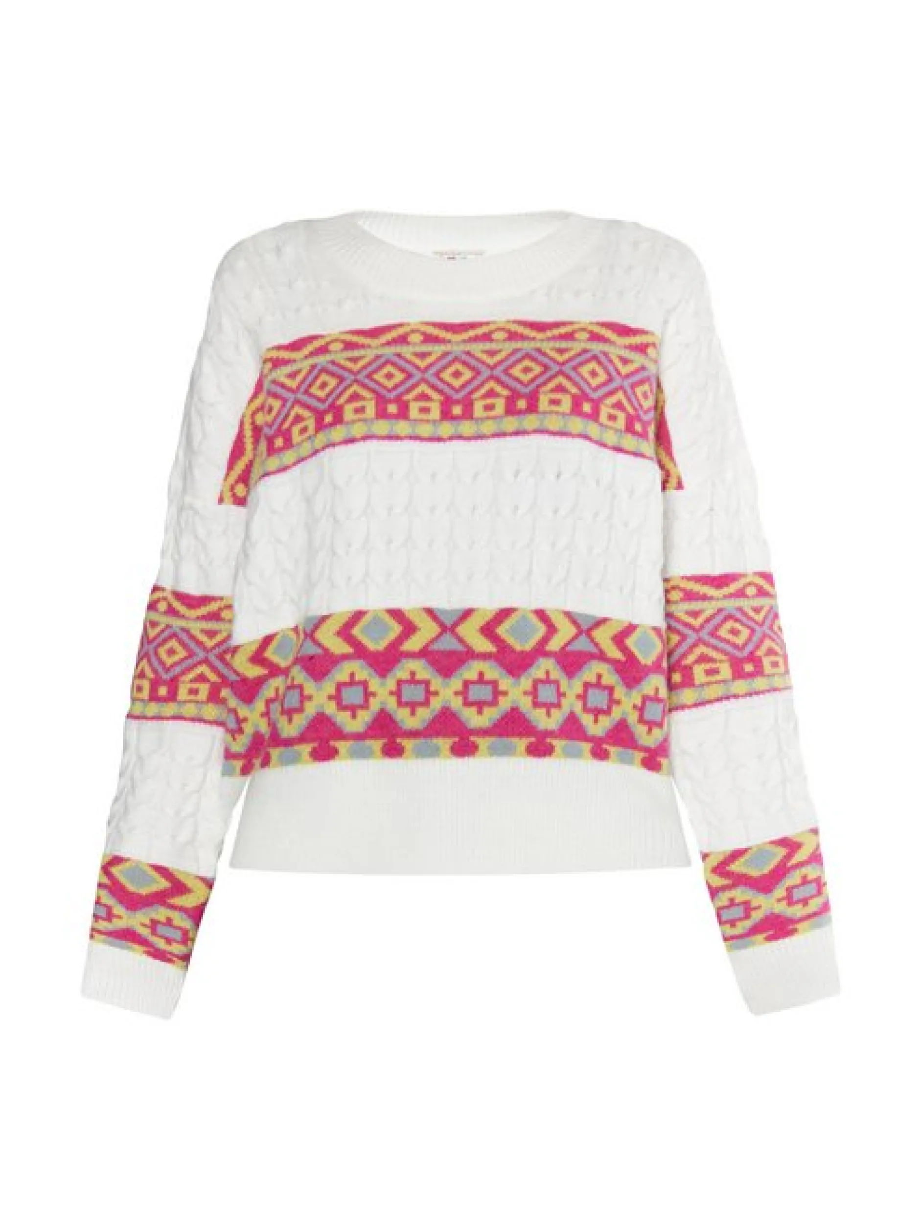IZIA Damen Pullover in ecru - Ausschnitt: Rundhals