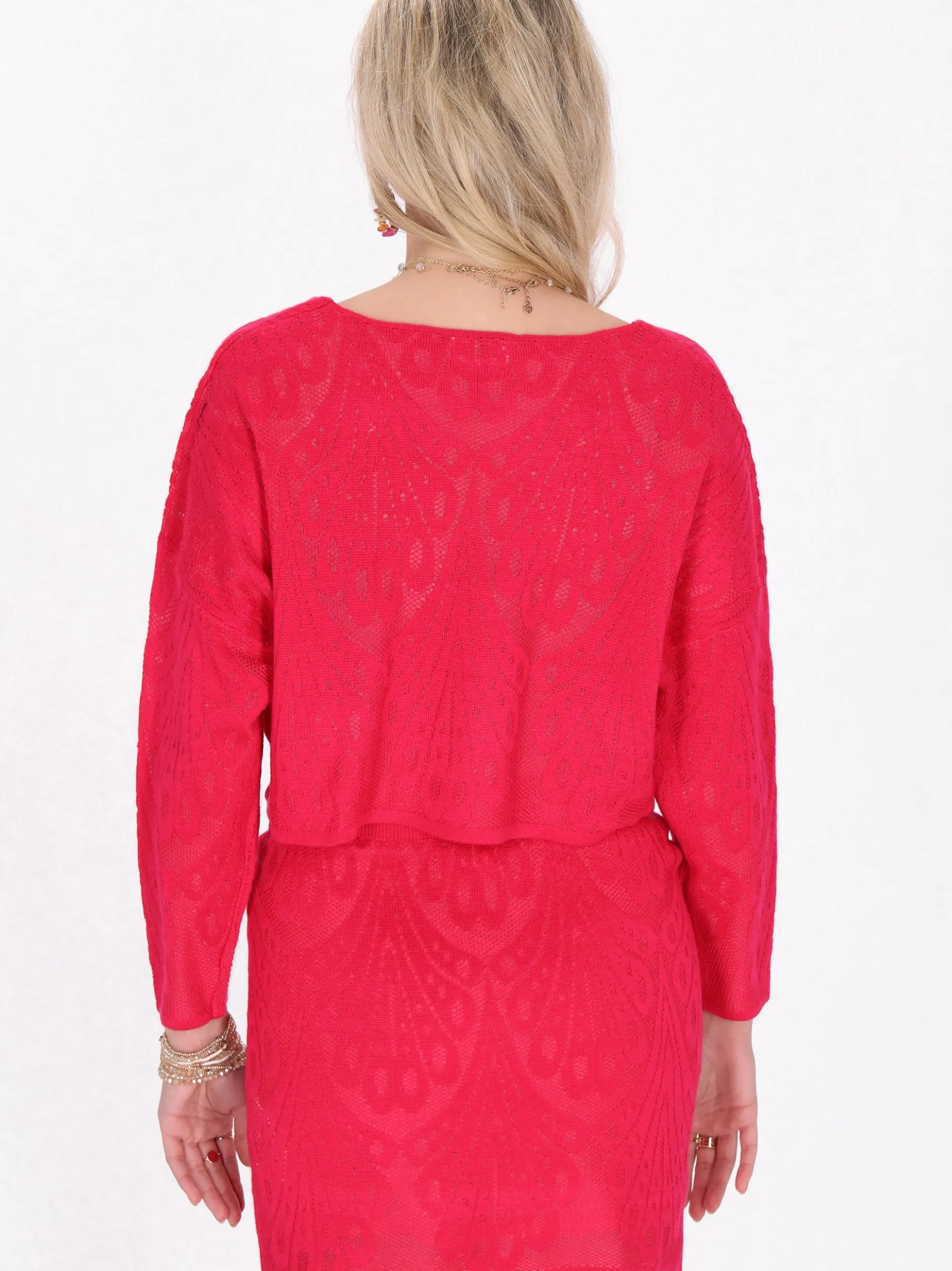 IZIA Damen Pullover in fuchsia