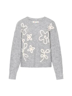 IZIA Damen Pullover in grau - Ausschnitt: Rundhals