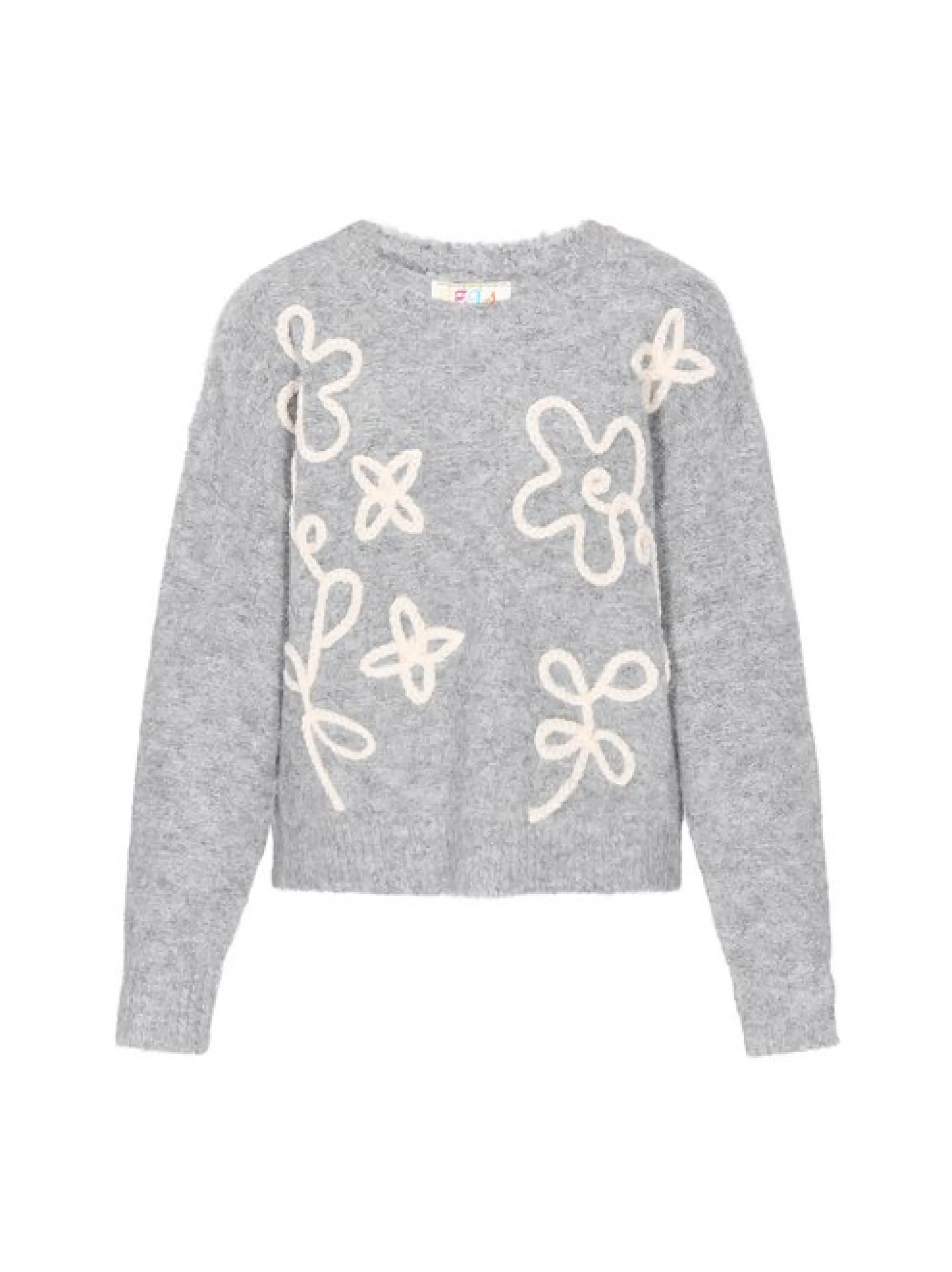 IZIA Damen Pullover in grau - Ausschnitt: Rundhals