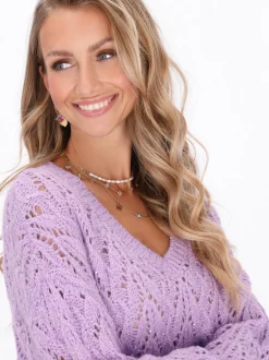 IZIA Damen Pullover in lila