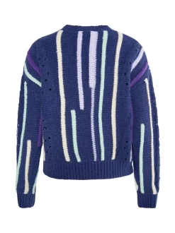 IZIA Damen Pullover in marine - Ausschnitt: Rundhals