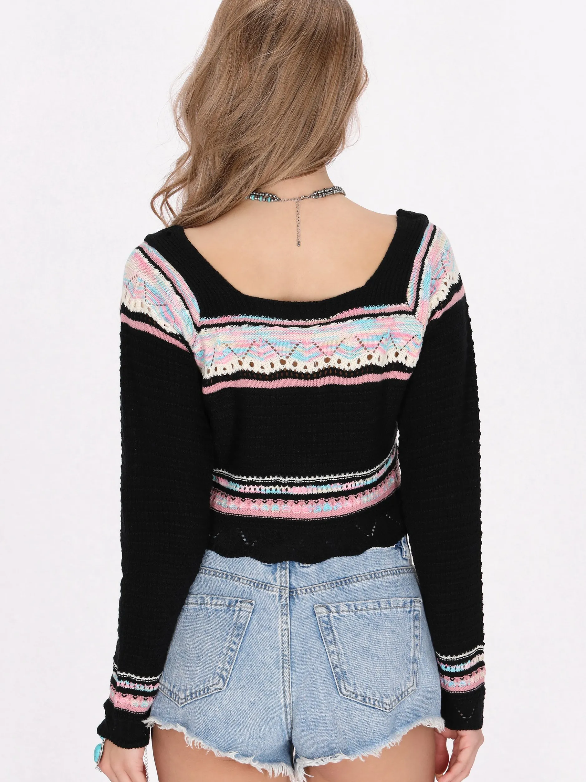 IZIA Damen Pullover in mehrfarbig
