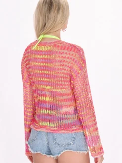 IZIA Damen Pullover in mehrfarbig - Ausschnitt: Rundhals