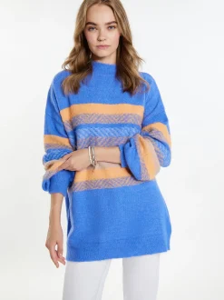 IZIA Damen Pullover in mehrfarbig - Ausschnitt: Rundhals