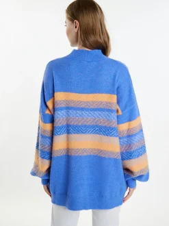 IZIA Damen Pullover in mehrfarbig - Ausschnitt: Rundhals