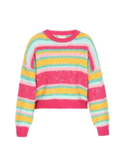 IZIA Damen Pullover in mehrfarbig - Ausschnitt: Rundhals