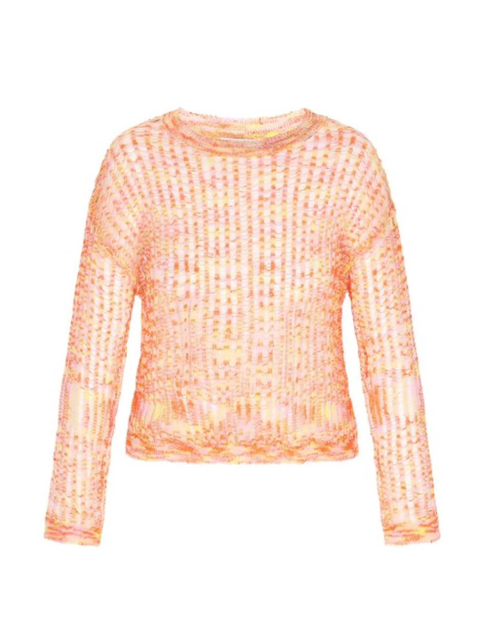 IZIA Damen Pullover in orange - Ausschnitt: Rundhals