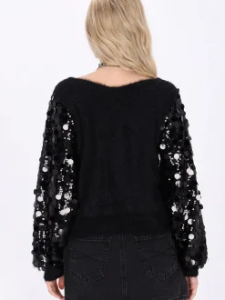 IZIA Damen Pullover in schwarz
