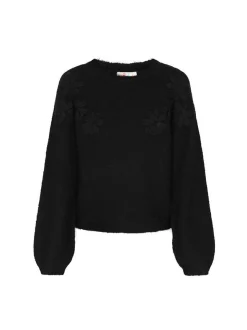 IZIA Damen Pullover in schwarz - Ausschnitt: Rundhals