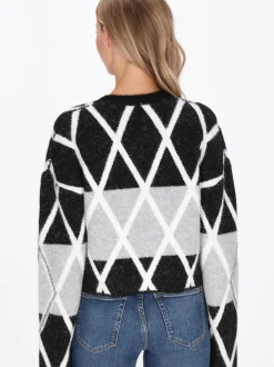 IZIA Damen Pullover in schwarz - Ausschnitt: Rundhals