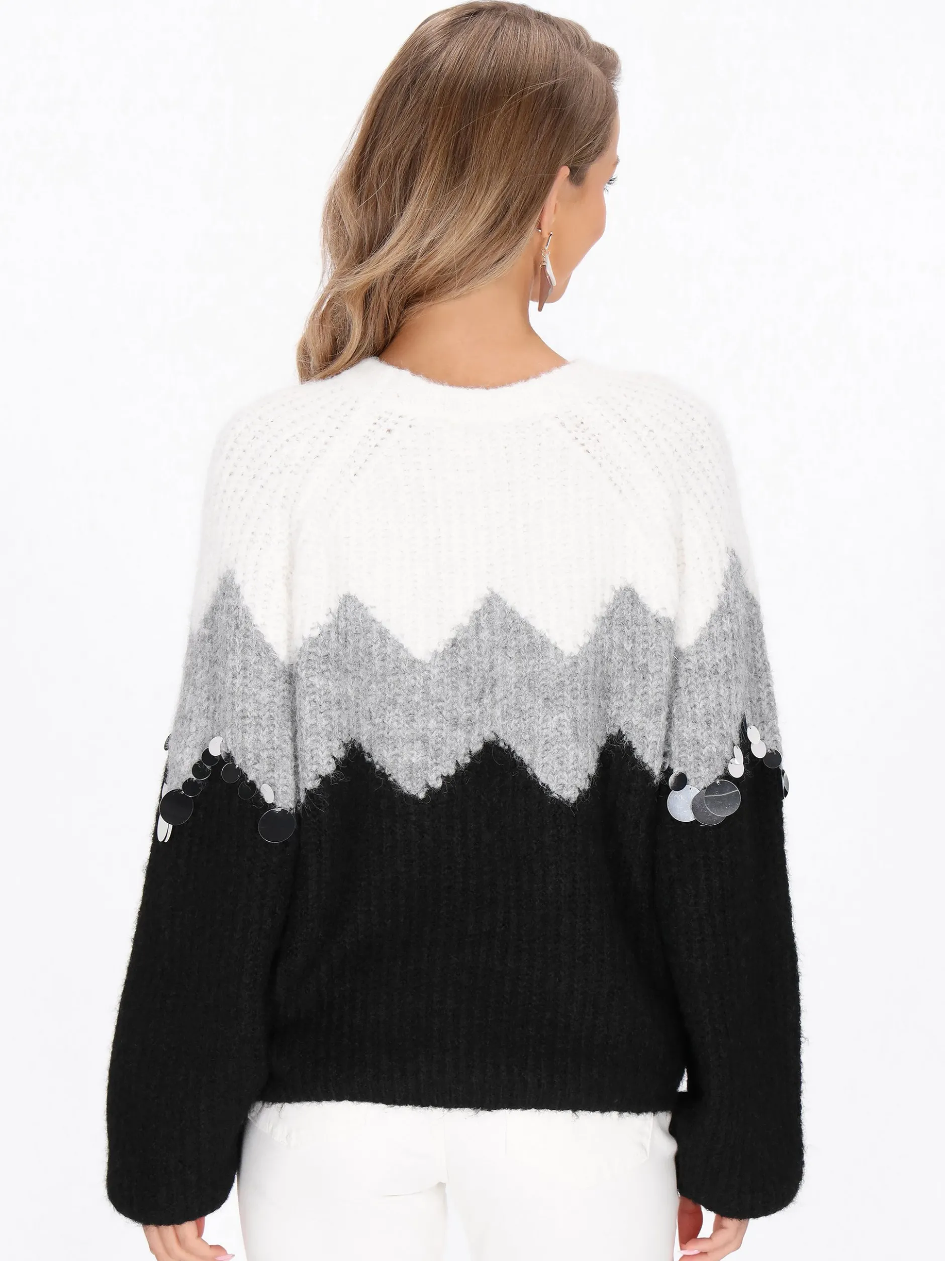 IZIA Damen Pullover in schwarz - Ausschnitt: Rundhals