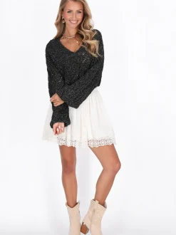 IZIA Damen Pullover in schwarz