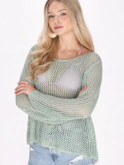 IZIA Damen Pullover in türkis