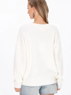 IZIA Damen Pullover in weiß