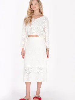 IZIA Damen Pullover in weiß