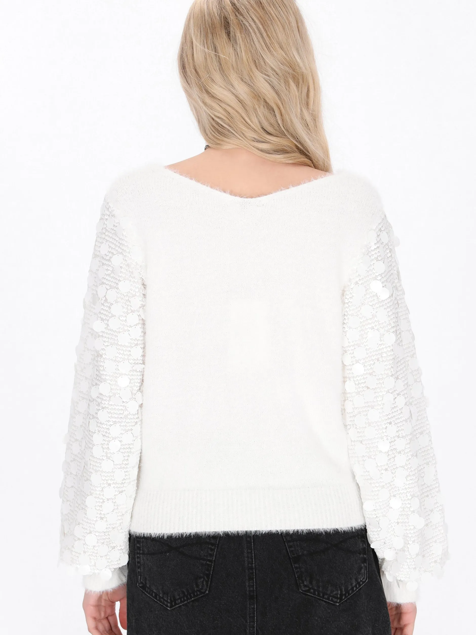 IZIA Damen Pullover in weiß