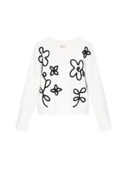 IZIA Damen Pullover in weiß - Ausschnitt: Rundhals