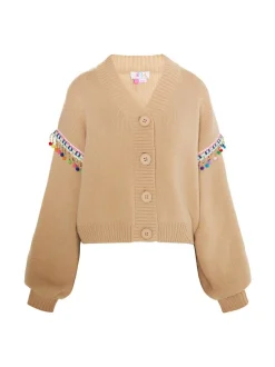 IZIA Damen Strickjacke in beige