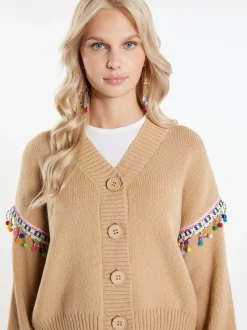 IZIA Damen Strickjacke in beige