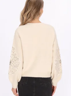 IZIA Damen Strickjacke in beige