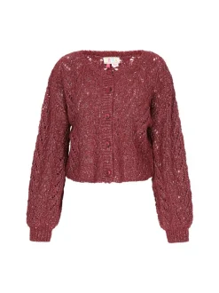 IZIA Damen Strickjacke in bordeaux