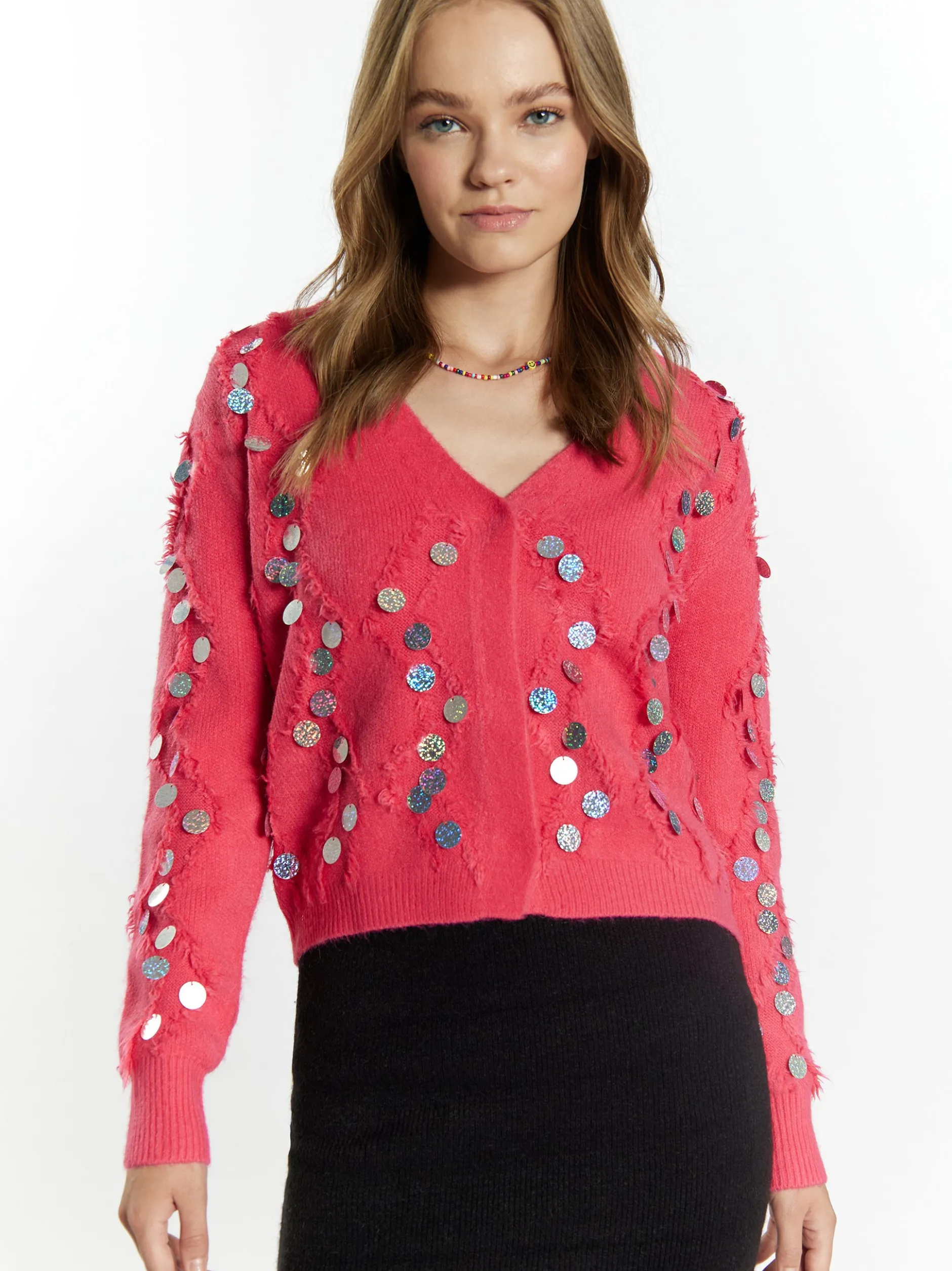IZIA Damen Strickjacke in pink