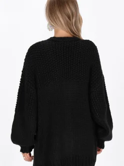 IZIA Damen Strickjacke in schwarz