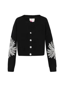IZIA Damen Strickjacke in schwarz