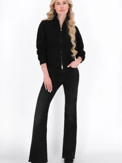 IZIA Damen Strickjacke in schwarz