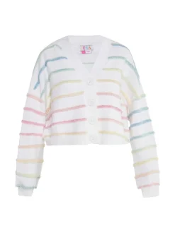 IZIA Damen Strickjacke in weiß