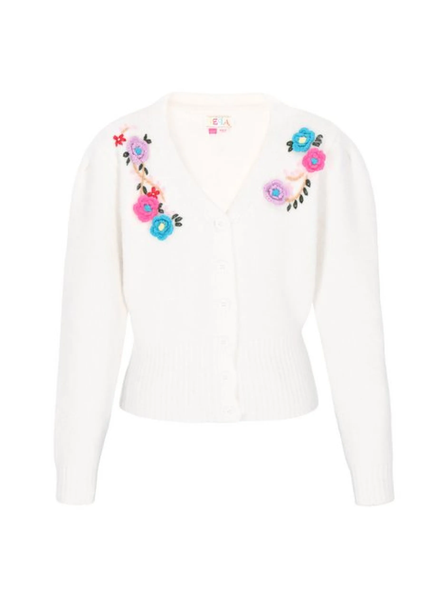 IZIA Damen Strickjacke in weiß