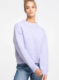 IZIA Damen Strickpullover in flieder