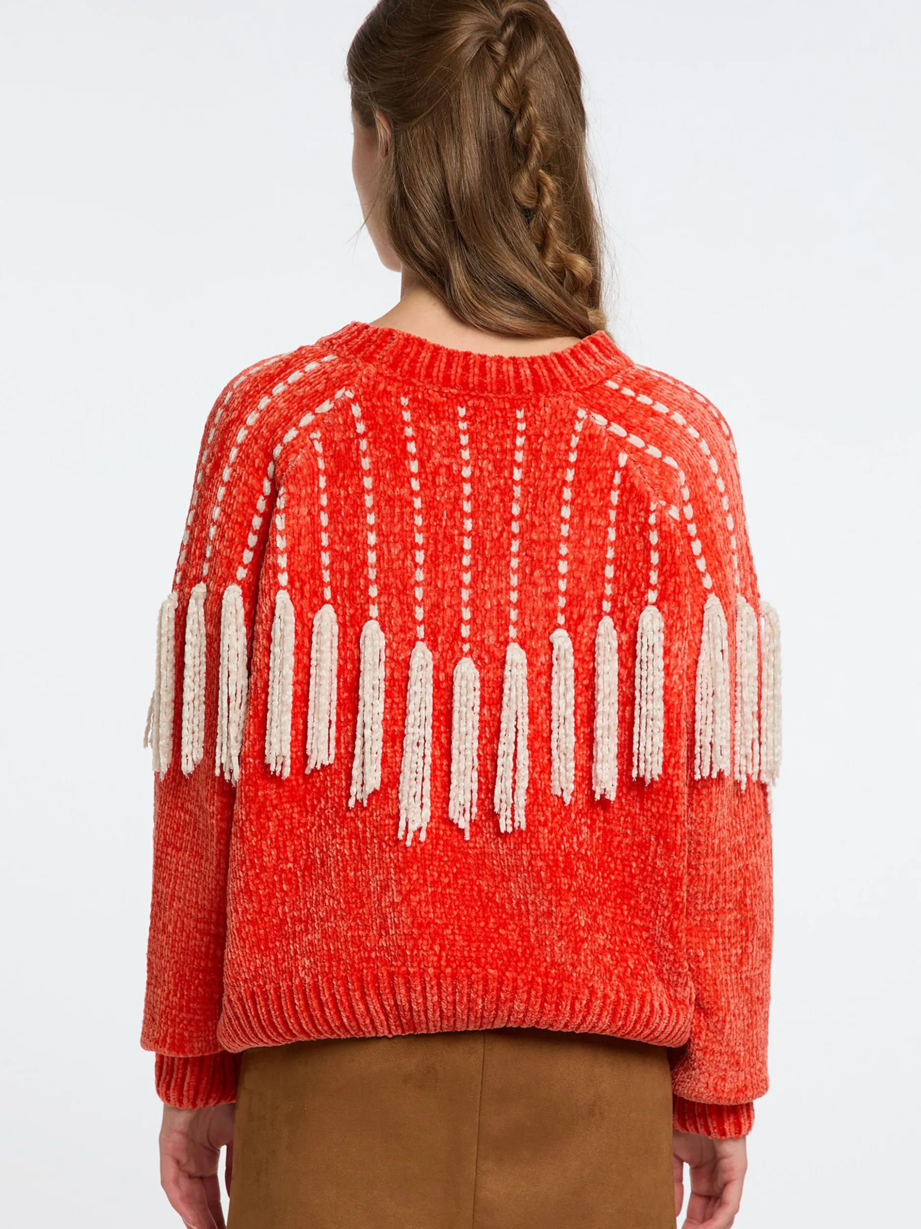 IZIA Damen Strickpullover in orange
