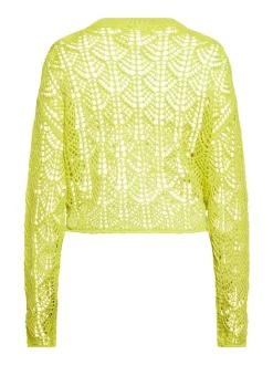 IZIA Damen Strickpullover in grün - Ausschnitt: Rundhals