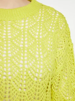IZIA Damen Strickpullover in grün - Ausschnitt: Rundhals