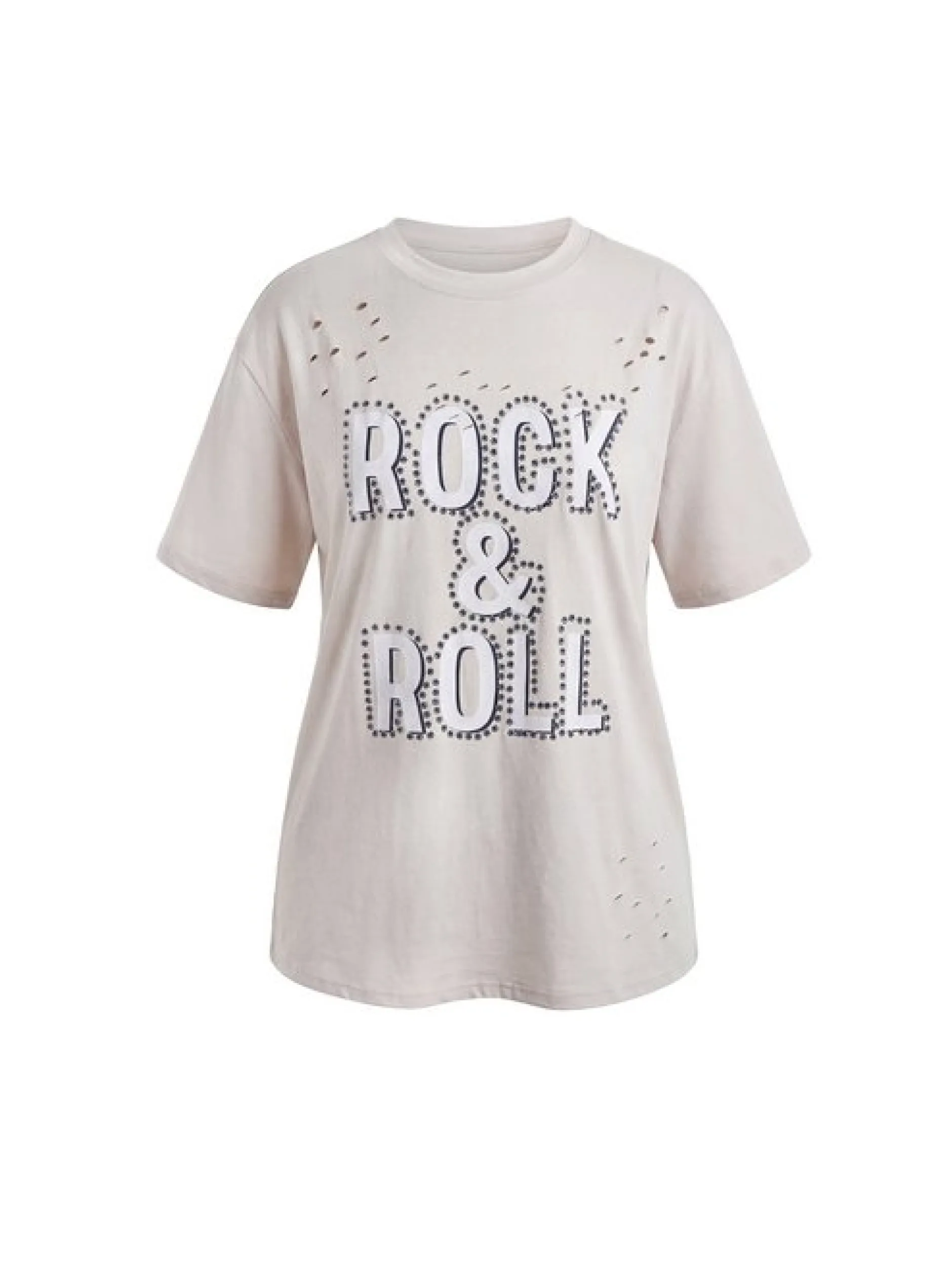 IZIA Damen T-Shirt in grau - Ausschnitt: Rundhals