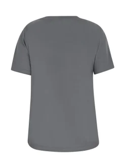 IZIA Damen T-Shirt in grau - Ausschnitt: Rundhals