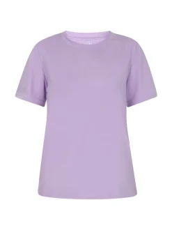IZIA Damen T-Shirt in lila - Ausschnitt: Rundhals