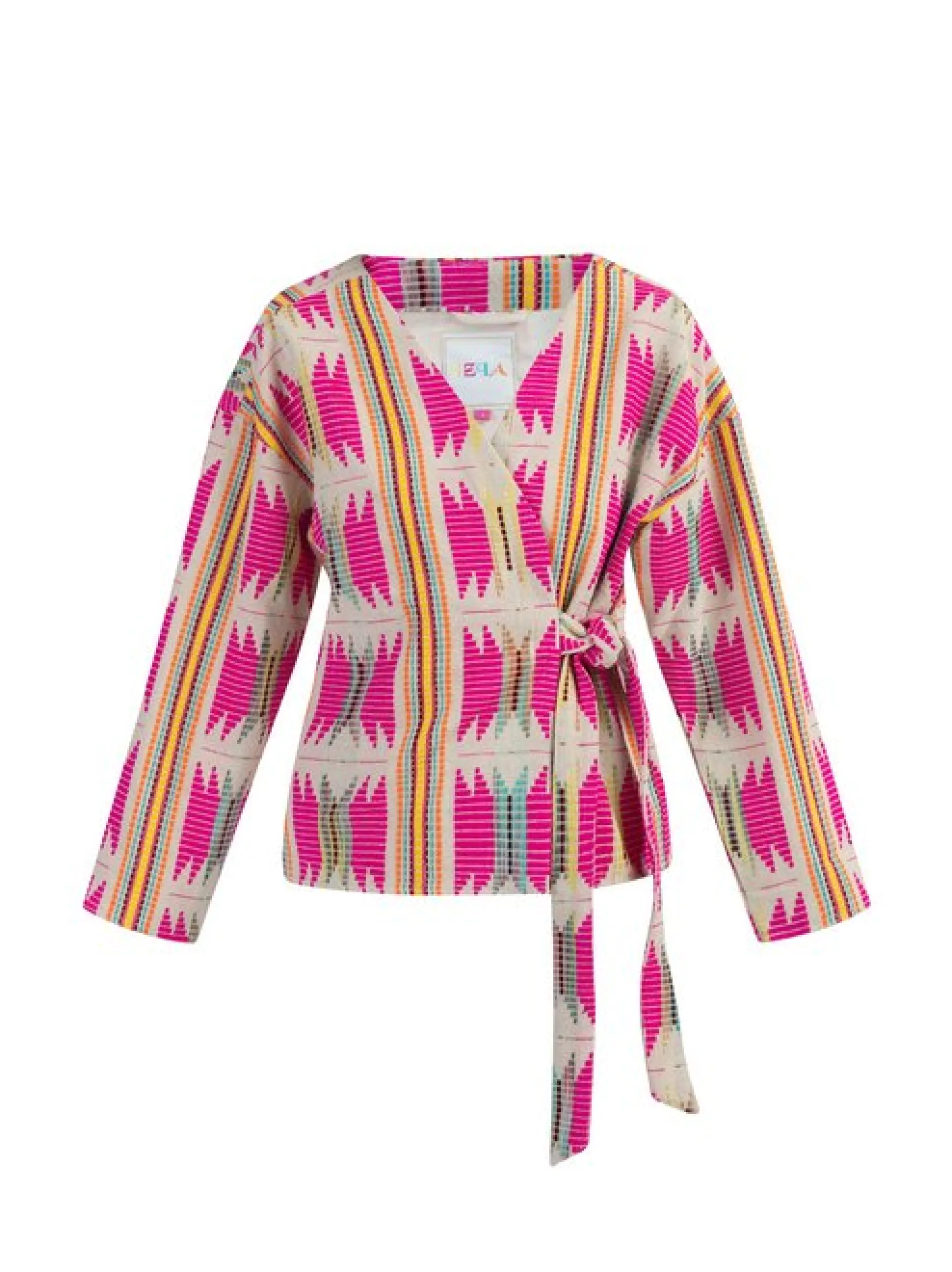 IZIA Damen Wickeljacke in mehrfarbig