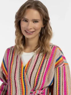 IZIA Damen Wickeljacke in pink