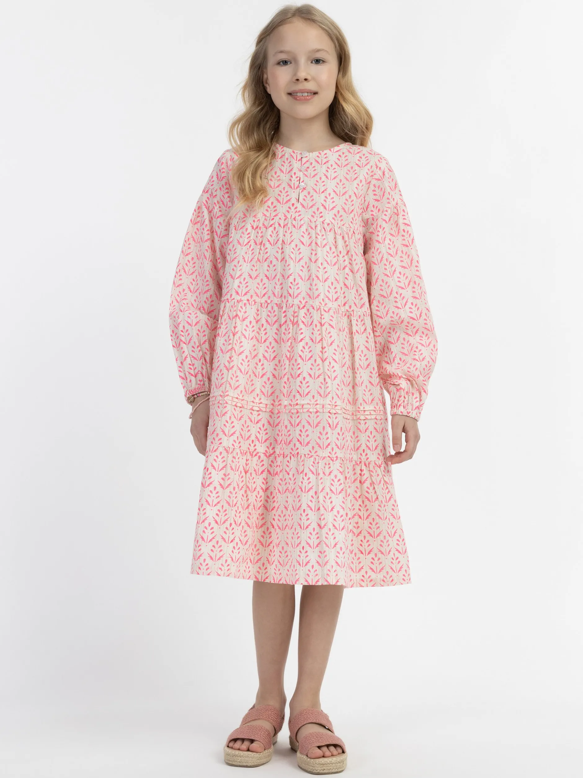 IZIA Mädchen Sommerkleid in pink - Ausschnitt: Rundhals