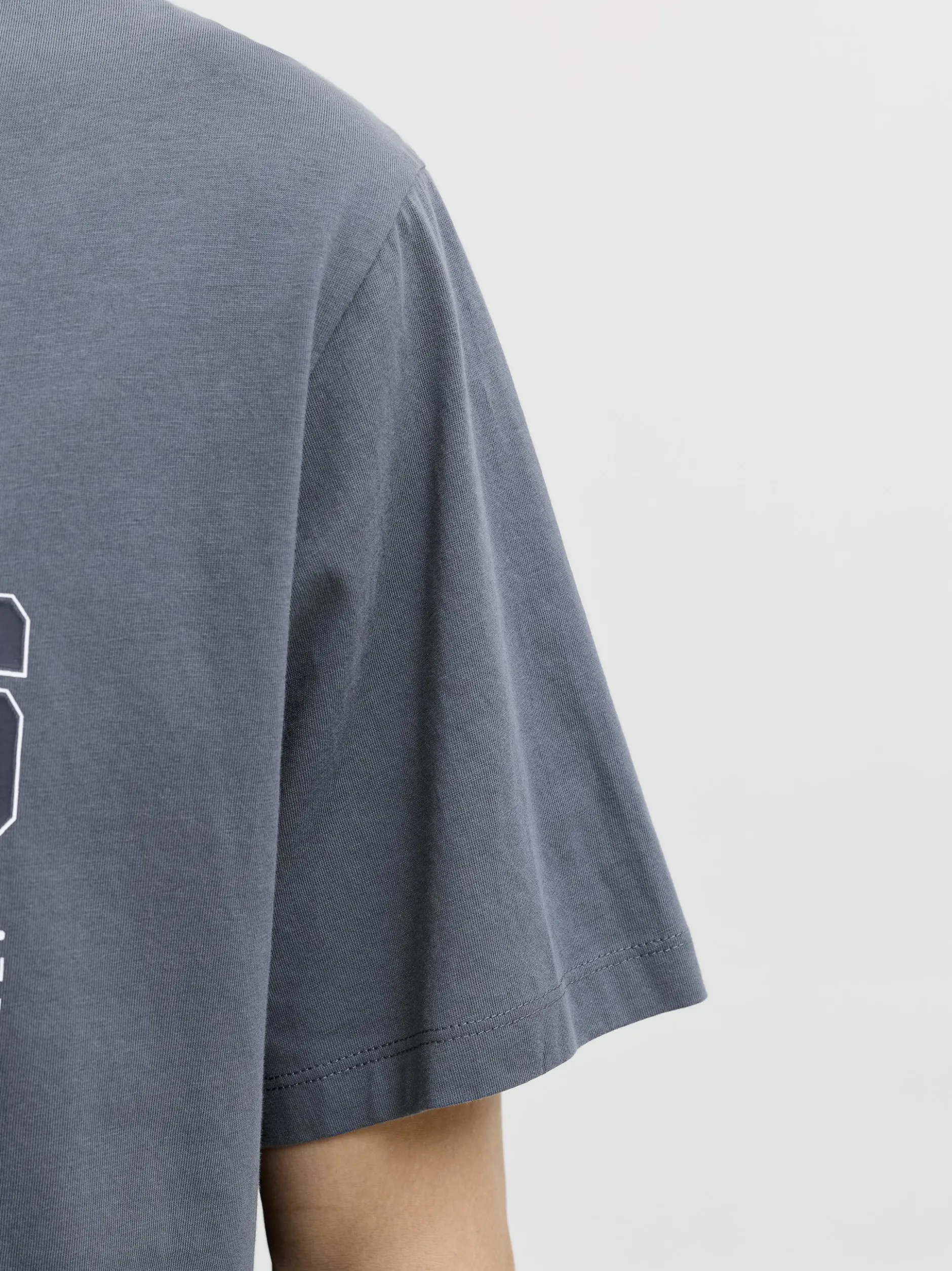 Jack & Jones Damen T-Shirt in grau weiß - Ärmel: kurzarm