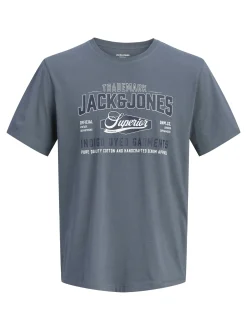 Jack & Jones Damen T-Shirt in grau weiß - Ärmel: kurzarm